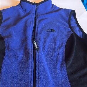 The North Face Royal Blue and Black Fleece Vest